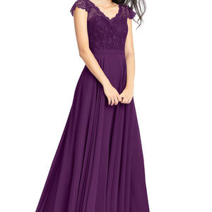Maxi Formal Dress  - Cheryl by Azazie in Grape